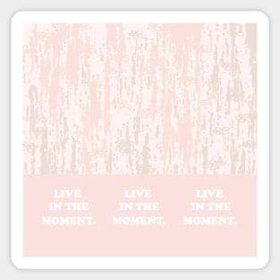 Live in the moment. My backgrounds collage, pink, pastel, gradient, art, decor, TeePublic Sticker